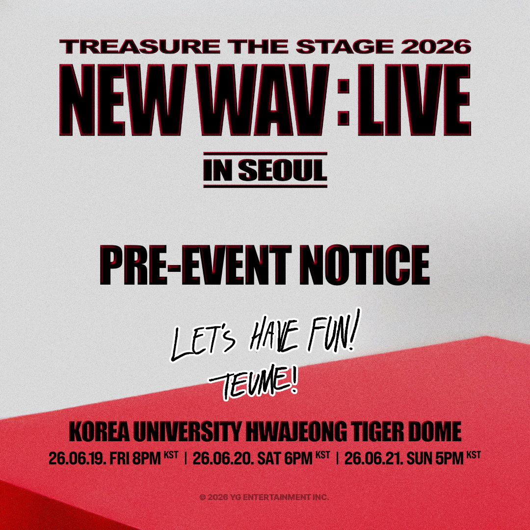 ygtreasuremaker's tweet photo. #TREASURE THE STAGE 2026 NEW WAV : LIVE IN SEOUL

OFFLINE GUIDE💎

FIND TREASURE’S MESSAGE👀
ZOOM ZOOM💥

#트레저 #THESTAGE_NEWWAV_LIVE #SEOUL #YG https://t.co/mBjhqzLpb3