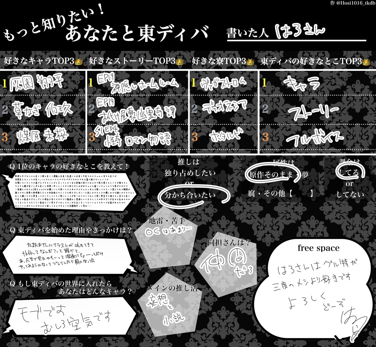 書きたいなと思って書いてなかった自己紹介カードを書いてみた