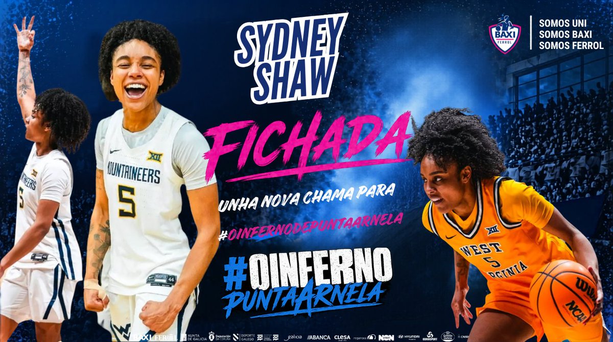 UniFerrol's tweet photo. 🔥 Seguimos sumando talento.

🏀 Tiro exterior.
⚡ Intensidade.
💪 Competitividade.
Desde Estados Unidos ata Ferrol.
💙 Sydney Shaw xa é do BAXI Ferrol.

Benvida a #OINFERNODEPUNTAARNELA. https://t.co/gETlgXjE2i
