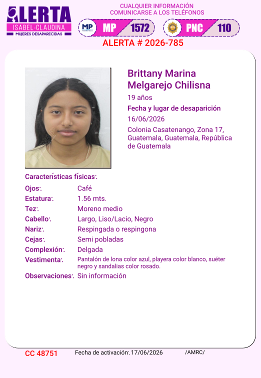 isabel_claudina's tweet photo. #AlertaIsabelClaudina
🚨 Ayúdenos a encontrar a
BRITTANY MARINA MELGAREJO CHILISNA
Desapareció el 16 de junio del año 2026
Cualquier información comunicarse al teléfono 📞 1572
Gracias por difundir esta información❗ https://t.co/WDNi7Bzakt