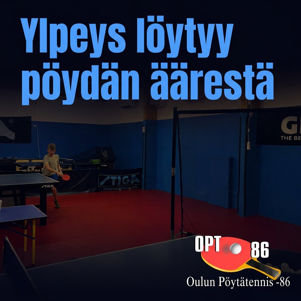 OPT86ry's tweet photo. Ylpeys löytyy pöydän äärestä. ✨ Se on tunne onnistumisesta, kehityksestä ja yhteisöstä, joka kannustaa. Meillä jokainen on tervetullut ikään tai taitotasoon katsomatta. Tule mukaan löytämään oma pelisi! 🏓

#pöytätennis #pingis #Oulu #OPT86 #urheilu https://t.co/tIQkvWc0Gd