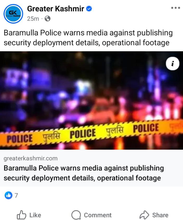 indian_affairs0's tweet photo. A free press is the cornerstone of any democracy, yet the so-called world’s largest democracy is actively enforcing media blackouts. Journalists are being forbidden from publishing military deployments and operational footage. https://t.co/bKgSOXQWsJ