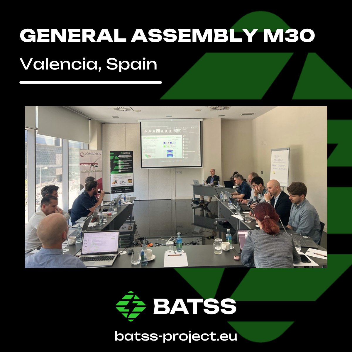 BATSS_Eu's tweet photo. 👥🎊 @BATSS_Eu at its 5th General Assembly!

Hosted by @lomartov in Valencia, Spain, partners met over two days to share technical progress and achievements. 

Our second day concludes today with strategic discussions, KPIs and KERs reviews, and another @Standards4EU workshop. https://t.co/gRpI0djdYs