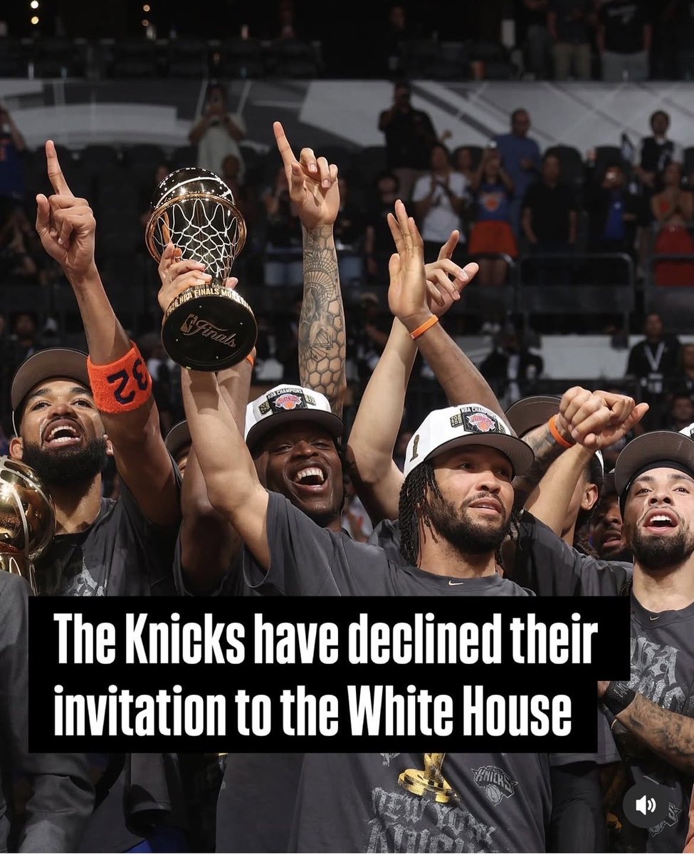 Lavishlylo's tweet photo. 🏀 The champions are making headlines on and off the court. What do you think about this decision? 👀 #Knicks #NBA https://t.co/Ex7N7j8E0w