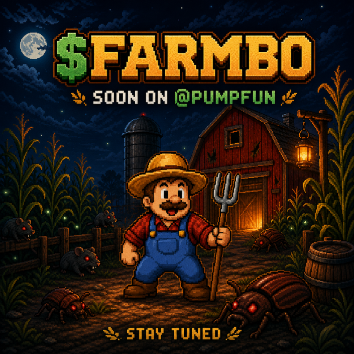 farmbocoin's tweet photo. $FARMBO will soon be launched on @Pumpfun.
Stay tuned for the official launch announcement.
#FARMBO #solana #web3 #crypto #pump #axiom https://t.co/UyQYl4A1Nu