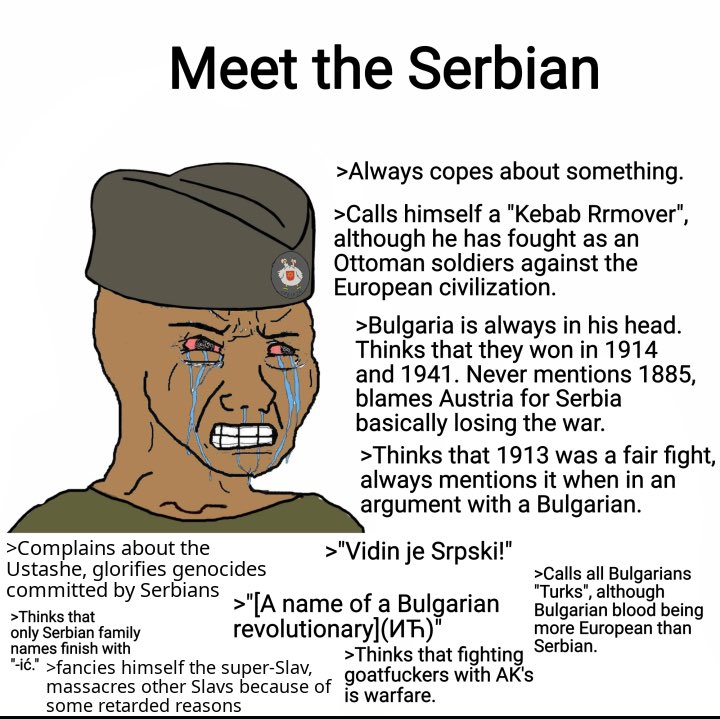 SladeWilson7300's tweet photo. @marr4life “I’m a good one Saar I’m a good little Serbian I’m nothing like those other dirty Balkan countries Saar”

( I’m kidding btw lol ) https://t.co/JKIwDRPfKX
