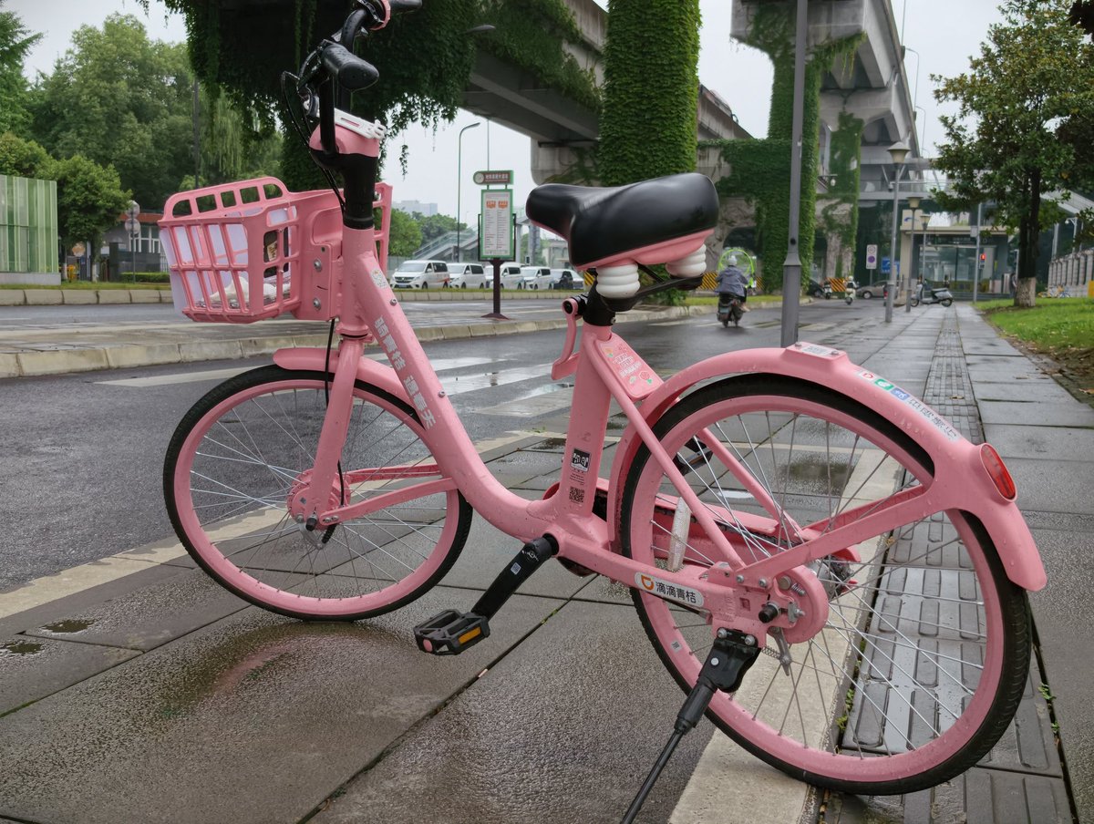 echo32543126's tweet photo. 骑上我的粉红战车去见客户了，气质这一块必须拿捏🤏 https://t.co/xP7BbJUBfX