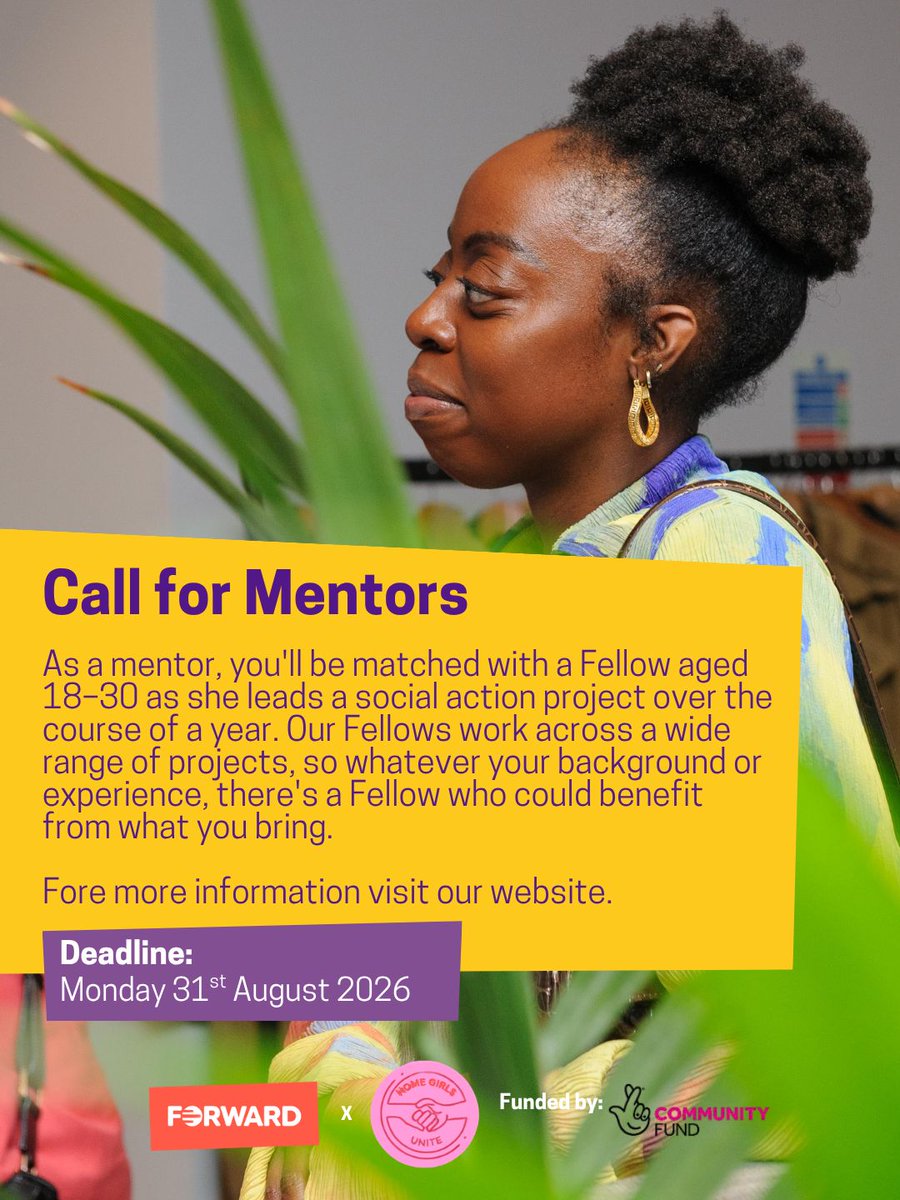 FORWARDUK's tweet photo. Apply to be a Mentor for the #Tuwezeshe Feminist Leadership Fellowship!

Calling those who:
- Have a genuine interest in mentoring &amp; supporting young women
- Care about ending gender inequality
- Identify as an African, Black or minoritised woman 

Apply: https://t.co/IXnSOpTHlk https://t.co/J3EOrKQgt3