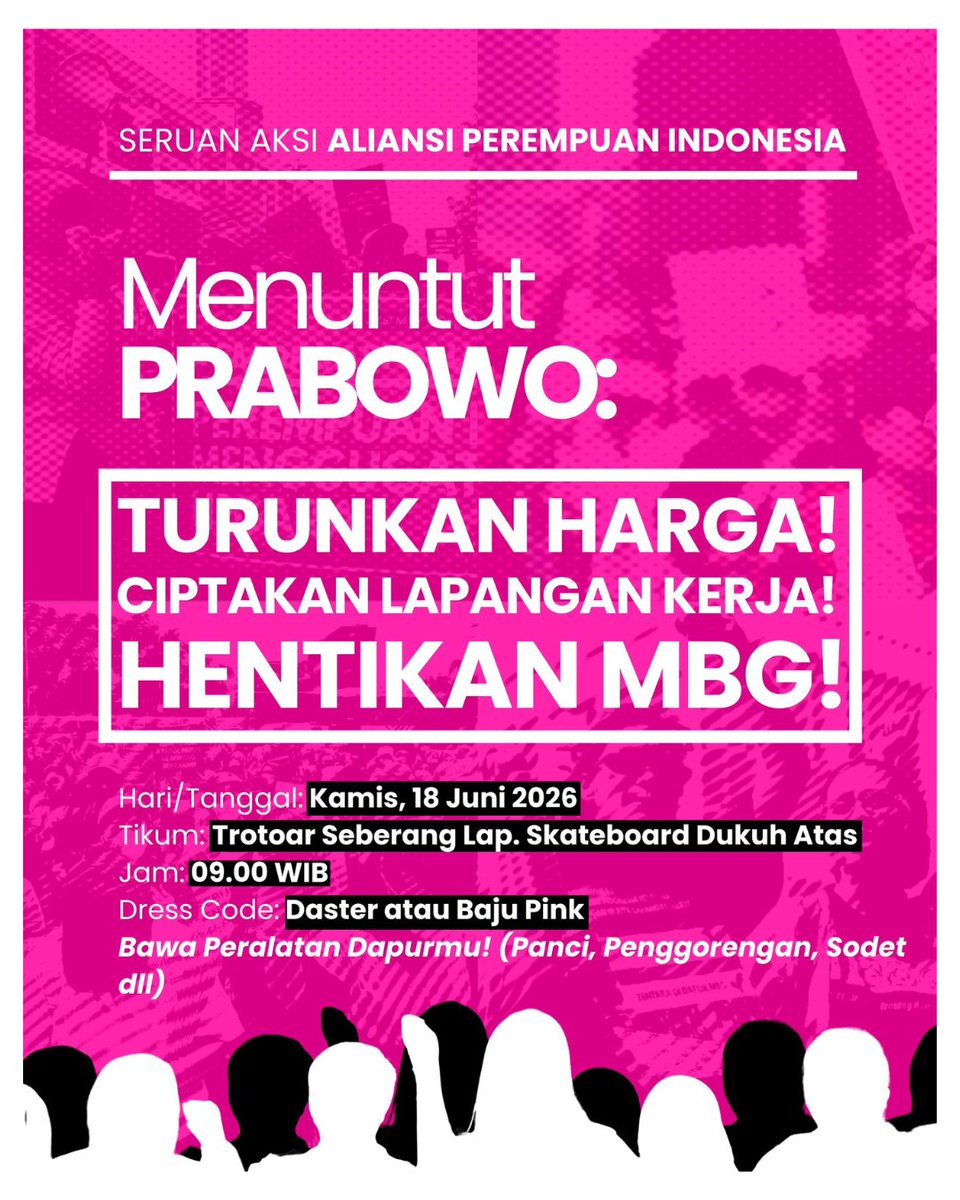 SistersInDanger's tweet photo. Daster dipake! Pinky-pinky juga boleh!
Panci &amp; sodet jangan lupa!

Besok kita demo bareng ALIANSI PEREMPUAN INDONESIA di Jakarta!

Sampai menang nanti ✊💜 https://t.co/cLPswN5Ezg