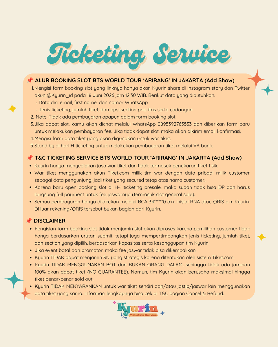 Kyurin | Ticketing Service/Jaswar Tiket 🎫✨ tweet media