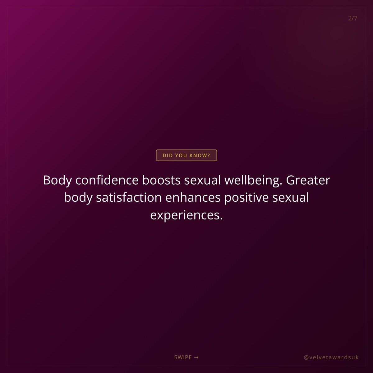 VelvetAwardsUK's tweet photo. How does body confidence impact sexual self-esteem? Explore these stats and insights now. #BodyConfidence #SexualWellbeing #VelvetAwards https://t.co/rbmpTEaIFt