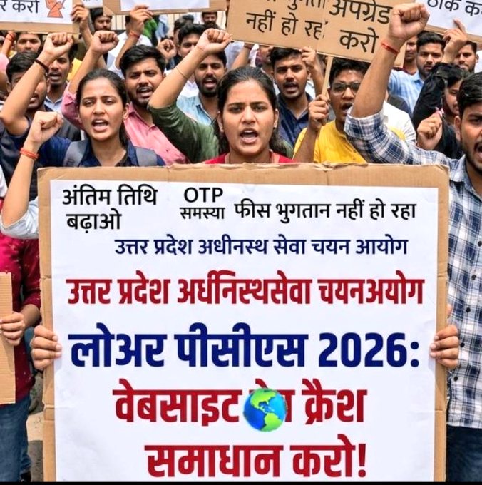 ABPandey16's tweet photo. #ExtendLowerPCSDate 
सभी साथी इस hastag का use करें।
Lower pcs आवेदन के लिए केवल 18 दिन का समय जिसने भी एक हफ्ते से विभाग की वेबसाइट नहीं चल रही। छात्रों की समस्या का कोई तो हाल निकाले विभाग।
@sn_sabat @UPGovt @rajacademypra @rajendradev6 https://t.co/TnDgCcriOA