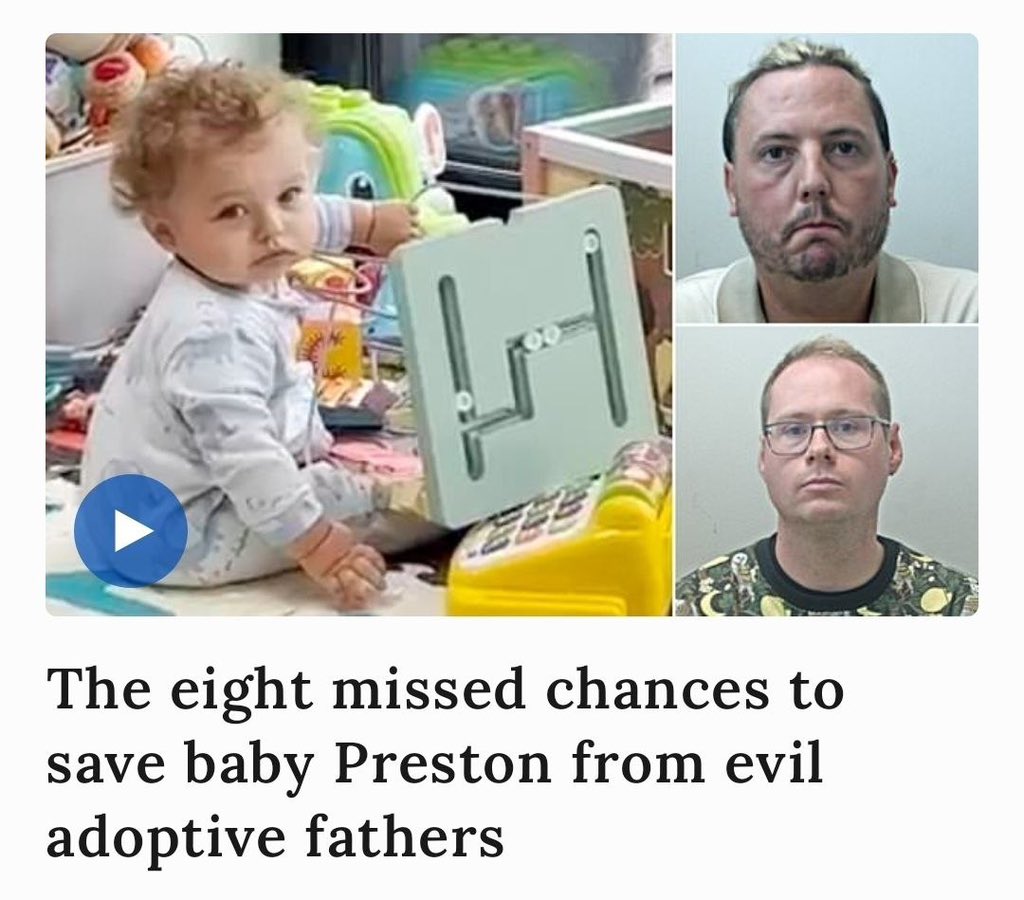 MarkaCollett1's tweet photo. This homosexual couple were effectively allowed to kill this baby because the system wants promote gay adoption. https://t.co/JdT7ZFyPHR