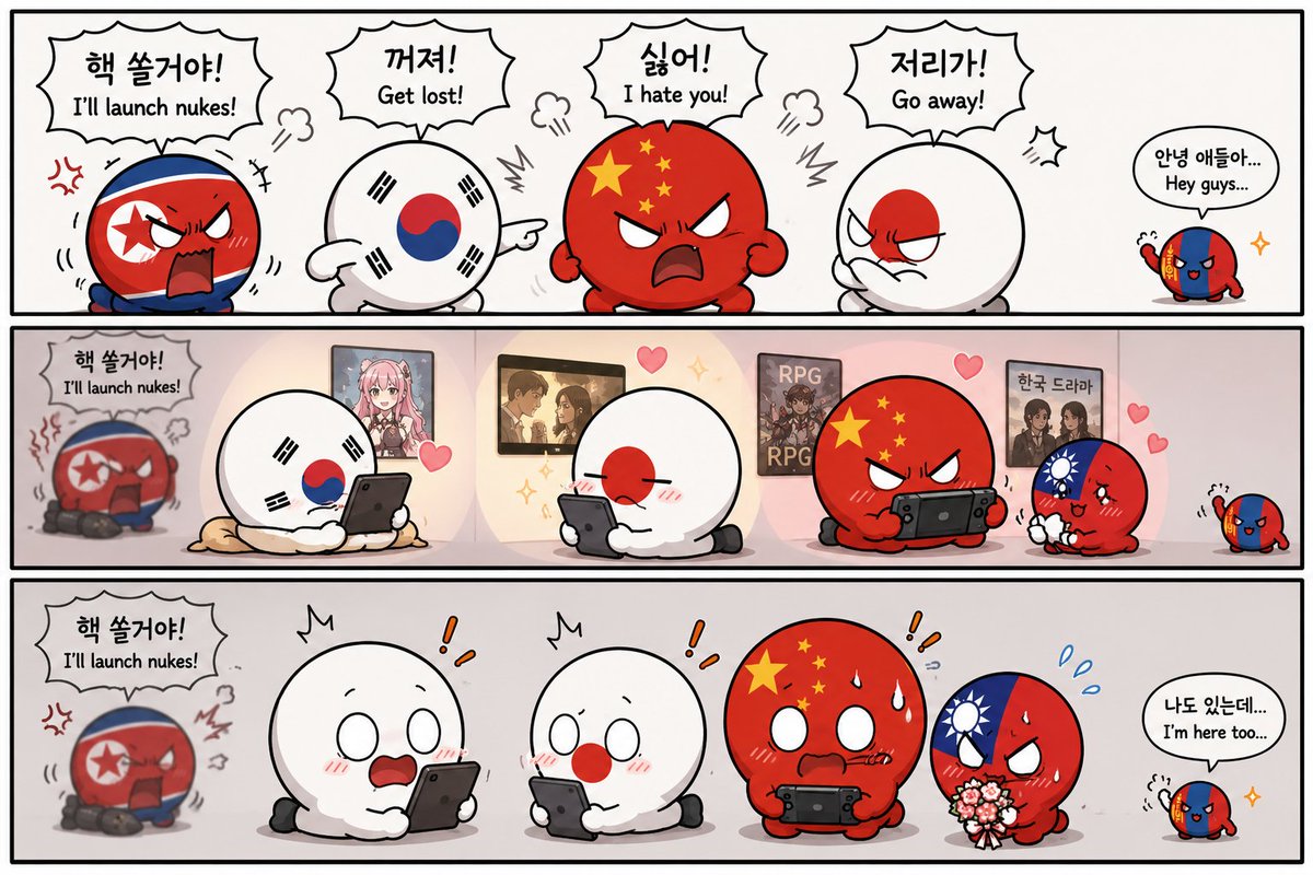 HiKikisundal's tweet photo. 북한 추가 버전 동아시아 국제관계 https://t.co/dyX6mflbUU