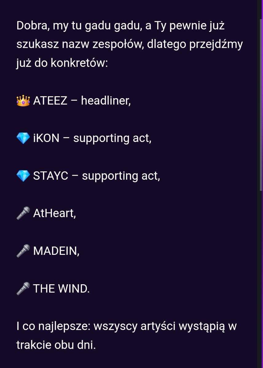 lubielizaki's tweet photo. ATEEZ BĘDĄ GRALI DWA DNI PANOWIE https://t.co/1LDYl8XDIz