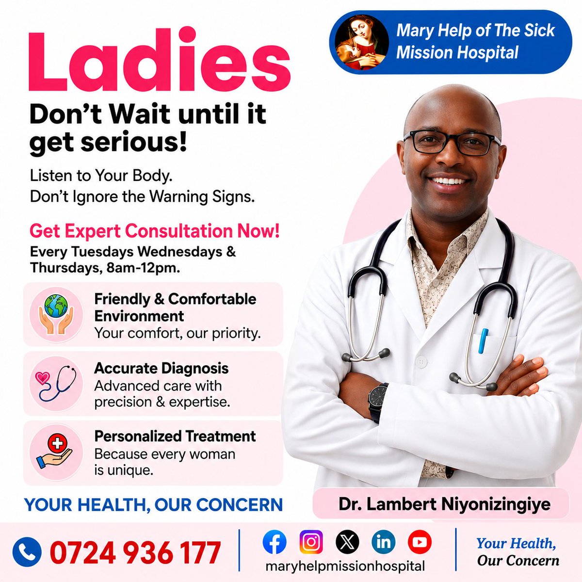 MaryHelpMission's tweet photo. Every #woman deserves expert care at every stage of life...Get  expert consultation and personalized treatment for all women’s health  concerns. From routine checkups to advanced diagnosis and care, our  specialists ensure comfort, privacy, and accurate medical support. https://t.co/mAIIrAU6q3