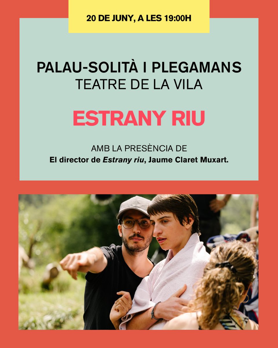 CicleGaudi's tweet photo. 🎤 Més sessions especials al Cicle Gaudí!

📽️ 'Estrany riu' es projecta a més de 130 sales d'arreu de Catalunya, però només algunes comptaran amb la presència de membres de l'equip del film.

📍 A https://t.co/9PjnJYfIgZ trobareu la resta de projeccions del mes! https://t.co/HbDcrDpIWE