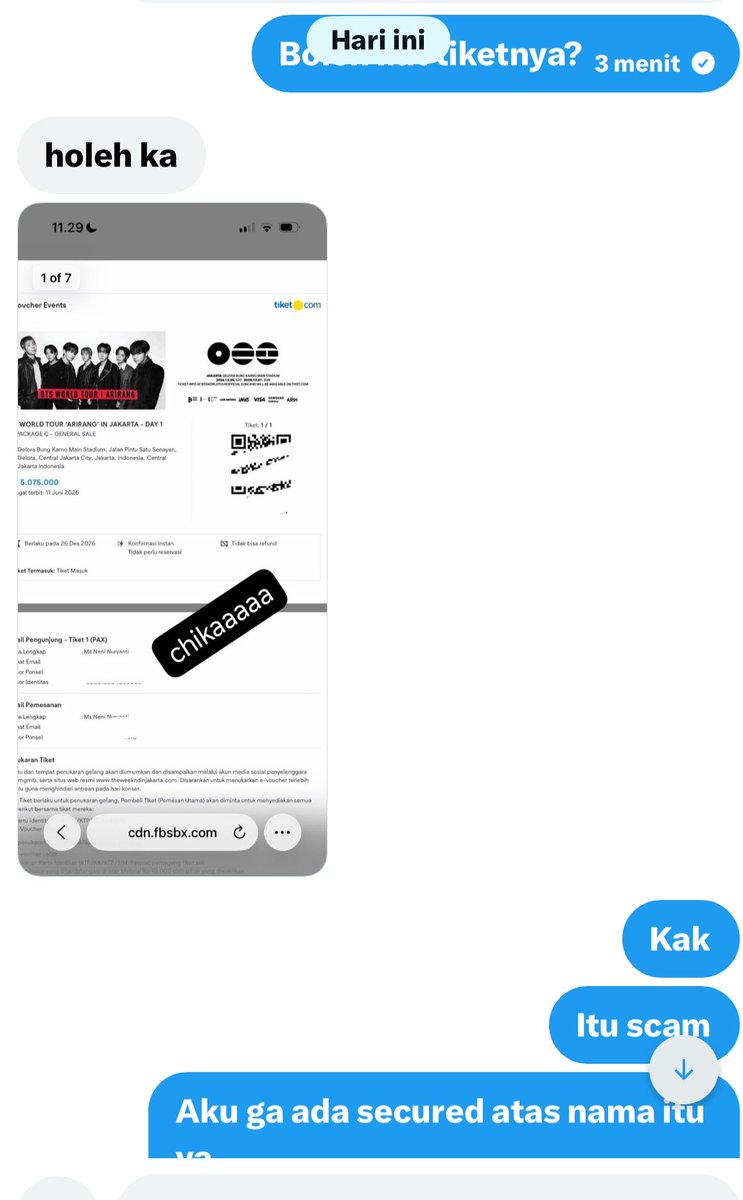 Gomerchkpop2's tweet photo. #rt
Halo guys, maaf guys aku buat  thread baru lagi . Aku cuma mau informasikan  Scammer mengatas namakan Go/ jastipku (BTS in Jakarta)

Hari ini aku mendapatkan laporan ,mohon lebih hati-hati ya. Ada pihak yang mengatasnamakan grup jastip kami @gomerchkpop  untuk melakukan penipuan. oknum tersebut mengaku jadi team war kita dan   menjual tiket BTS,  VIP PACKAGE C dan Tiket atas nama “NENI NURYANTI” data ini tidak ada di jastip kami , dan oknum tersebut juga tidak ada di grup team kita , kami sudah mengirim pesan tapi oknum tersebut memblokir wa kami, Sebelum transfer atau melakukan transaksi apa pun, pastikan dulu identitas orang yang menghubungi kalian. Jangan sampai karena terburu-buru malah jadi korban.
Tolong bantu sebarkan juga supaya makin banyak yang aware. Terima kasih 🙏

Toloh hati hati dengan nomer tlp/wa ini : +62 882-1215-3793