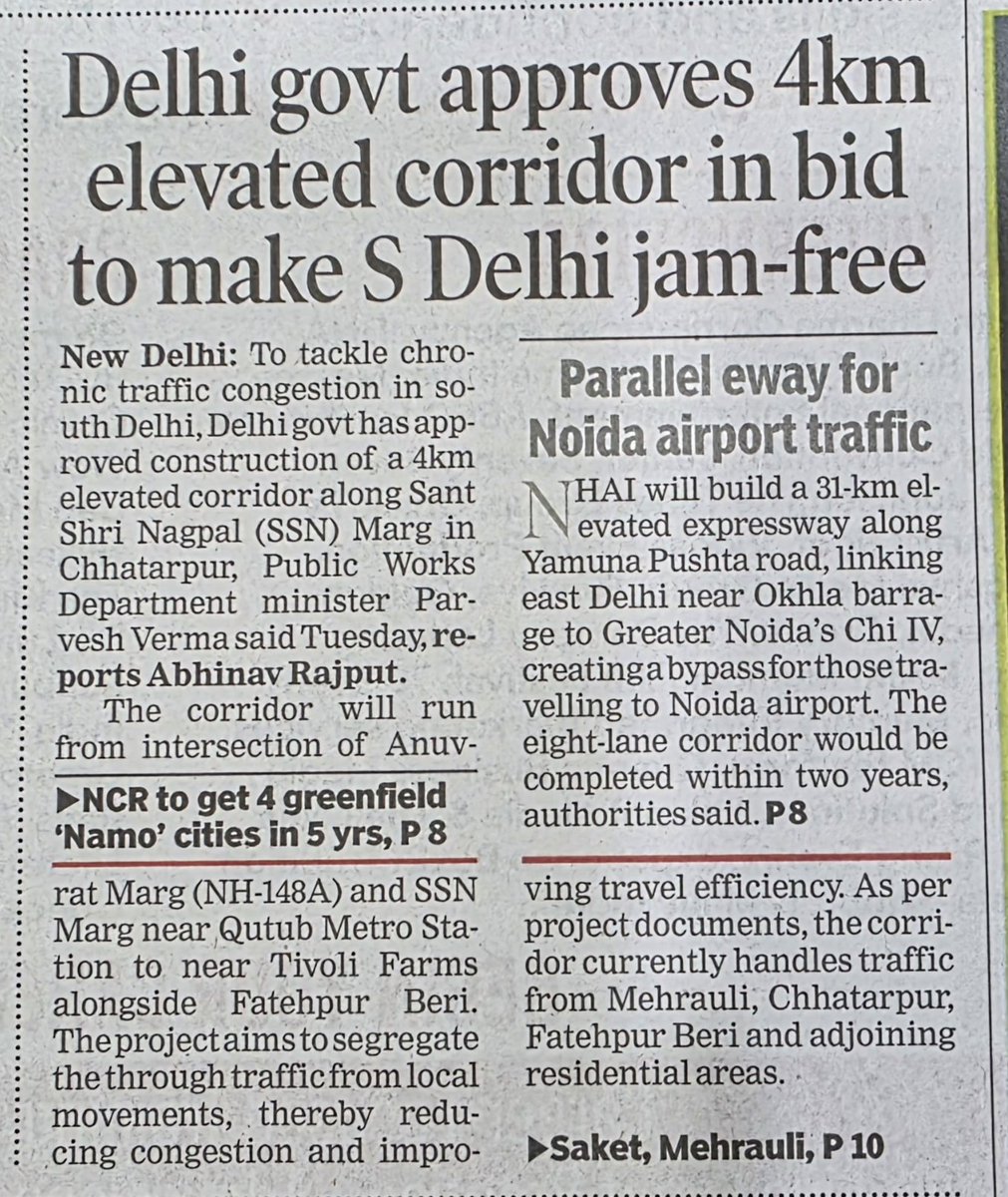 Shubhm's tweet photo. The Delhi govt seems to have been motivated by the breakthrough in clearing the traffic at the  Strait of #Hormuz in #Iran as it has approved a solution for a decade-old traffic mess in South #Delhi's #Chatarpur which will ease congestion and save commuting time and fuel. 🤓 https://t.co/BxwTHjYgDF