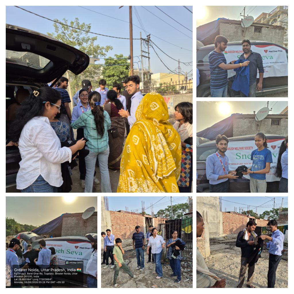 aarushws's tweet photo. Under Sneh Seva, the in-house initiative of Aarush Welfare Society, we distributed 500+ brand-new T-shirts to people in need across different areas of Greater Noida.
A big thank you to @madoverprint for donating the T-shirts and to the students of NIET, Greater Noida
#WeAreAarush https://t.co/J9ZuCP1snQ