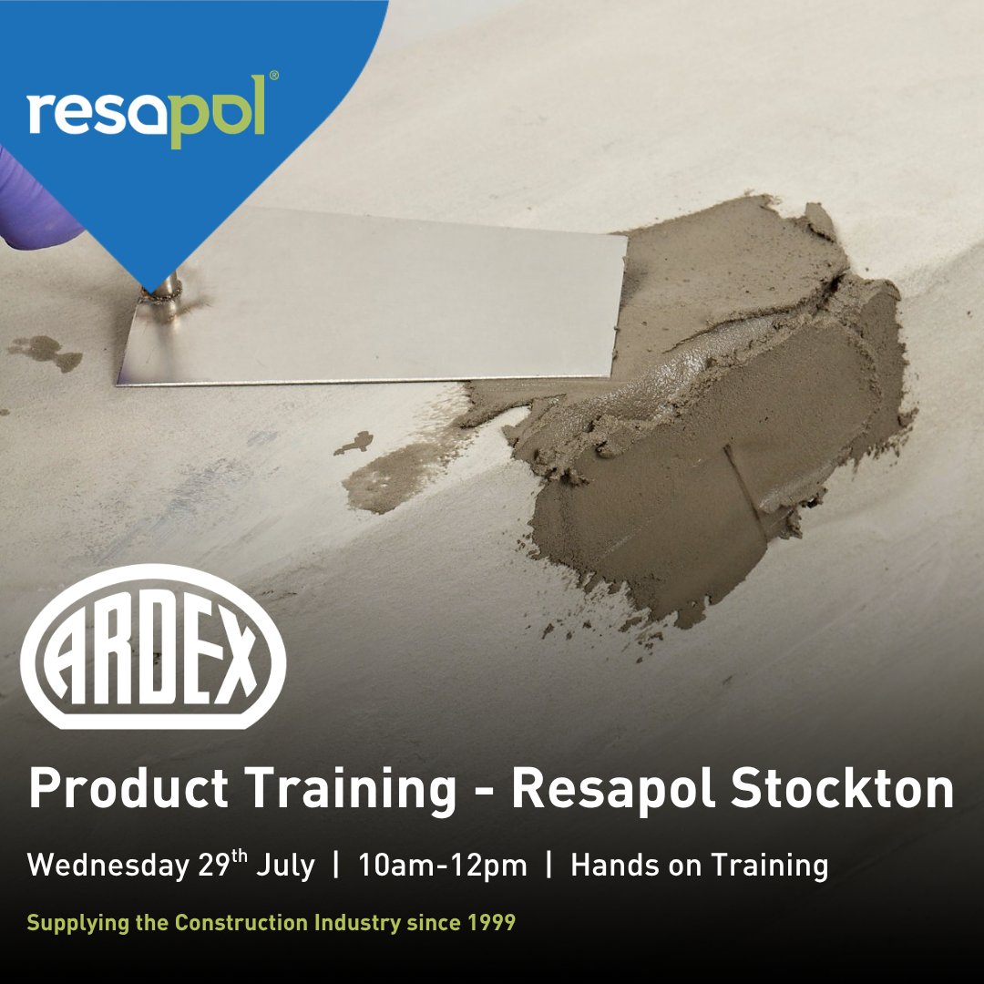 resapol's tweet photo. Join Us for FREE @ARDEXUK Product Training at Resapol Stockton!

📅 Wednesday 29th July
⏰ 10:00am – 12:00pm
🥓 FREE Bacon Butty included!
 👉https://t.co/CUEVBY24HJ

#Resapol #Ardex #ProductTraining #ConstructionTraining #Stockton #NorthEast https://t.co/n4qYHwadiZ