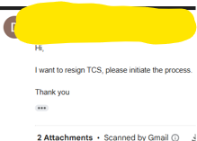InnerAlphaX's tweet photo. May 28, 2025.

I shared my TCS stock prediction with a friend who was working at TCS.

Three hours later, he sent this email to HR.

Then, in July 2025, TCS announced layoffs affecting 12,000 employees.

Coincidence?

😂

#TCS https://t.co/jAIxTOdAlm