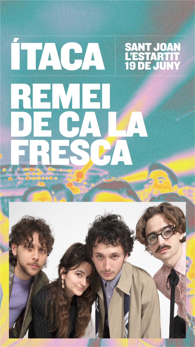 bankrobberbcn's tweet photo. Aquest divendres, @remeifresca en concert a l'Estartit, al festival @itacacultura. Una pista: https://t.co/pEGxJrDrIN https://t.co/Mqq42aX8GH