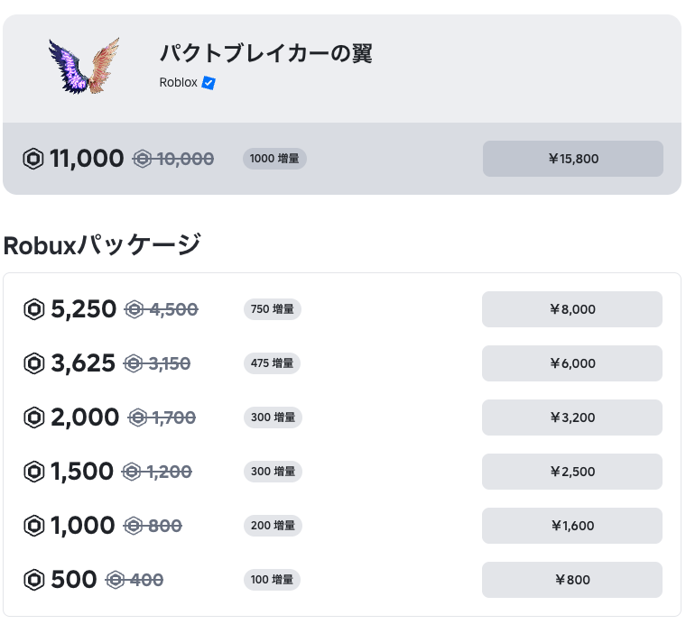 sticker_nice's tweet photo. RobuxはPCで買うとお得なのね！今まで子どものタブレットで買ってたから気づかなかった。
スマホだと40Robuxとかの少量のメニューがあるけど、PCには無いのね。 https://t.co/iX5brVmKAo