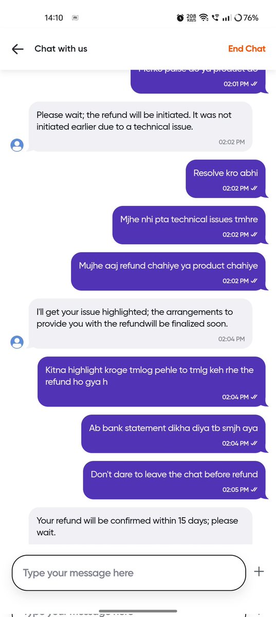 chaostic_user's tweet photo. @SwiggyCares @Swiggy ...
Tm logo ne pehle initiate hi nhi kiya tha refund ab realise ho rha to jldi resolve kro 15 days kya hota h abhi kro late ho jayega tb bologe ki late hogya h itne din bad yad arha apko refund ka ... Jldi kro https://t.co/hP6S2dMaB4