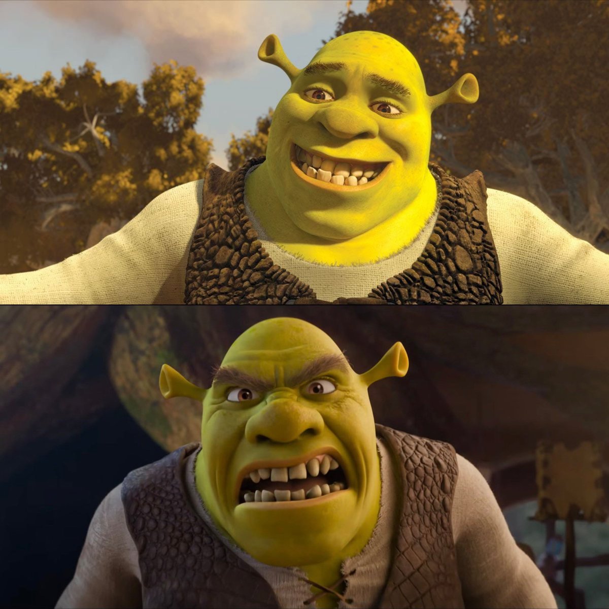 yekouf's tweet photo. On dirait qu'ils ont utilisé de l'ia pour le prochain Shrek j'espère que c'est pas le cas🙏 https://t.co/btQs765DOy