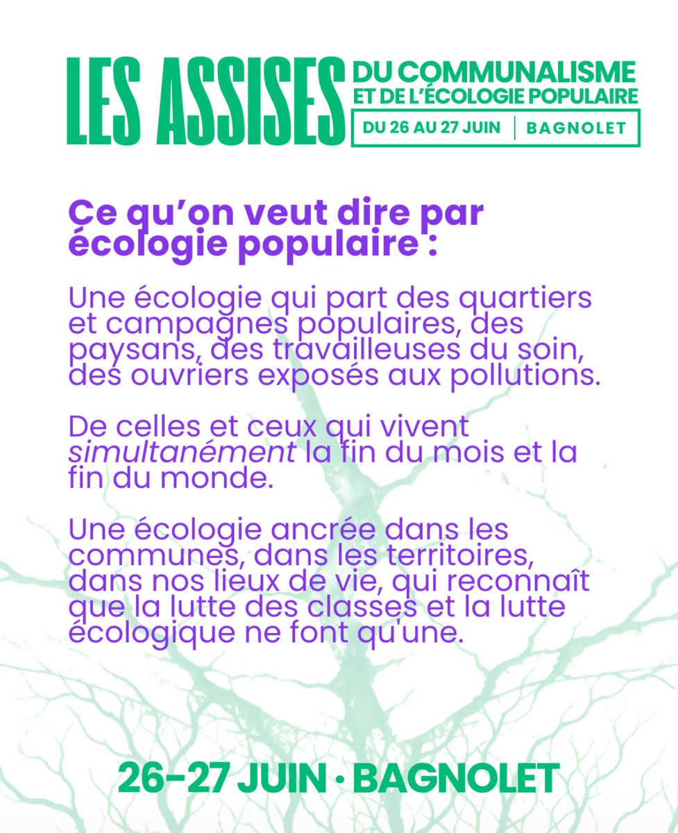 sebbarles's tweet photo. 🟢Vous êtes invités à participer aux  premières Assises du communalisme et de l’écologie populaire rassemblant des dynamiques habitantes et des collectifs d’écologie sociale traduisant une aspiration à se réapproprier le pouvoir, à retrouver prise sur nos vies, nos lieux de vie. https://t.co/bZSd3HFTl6
