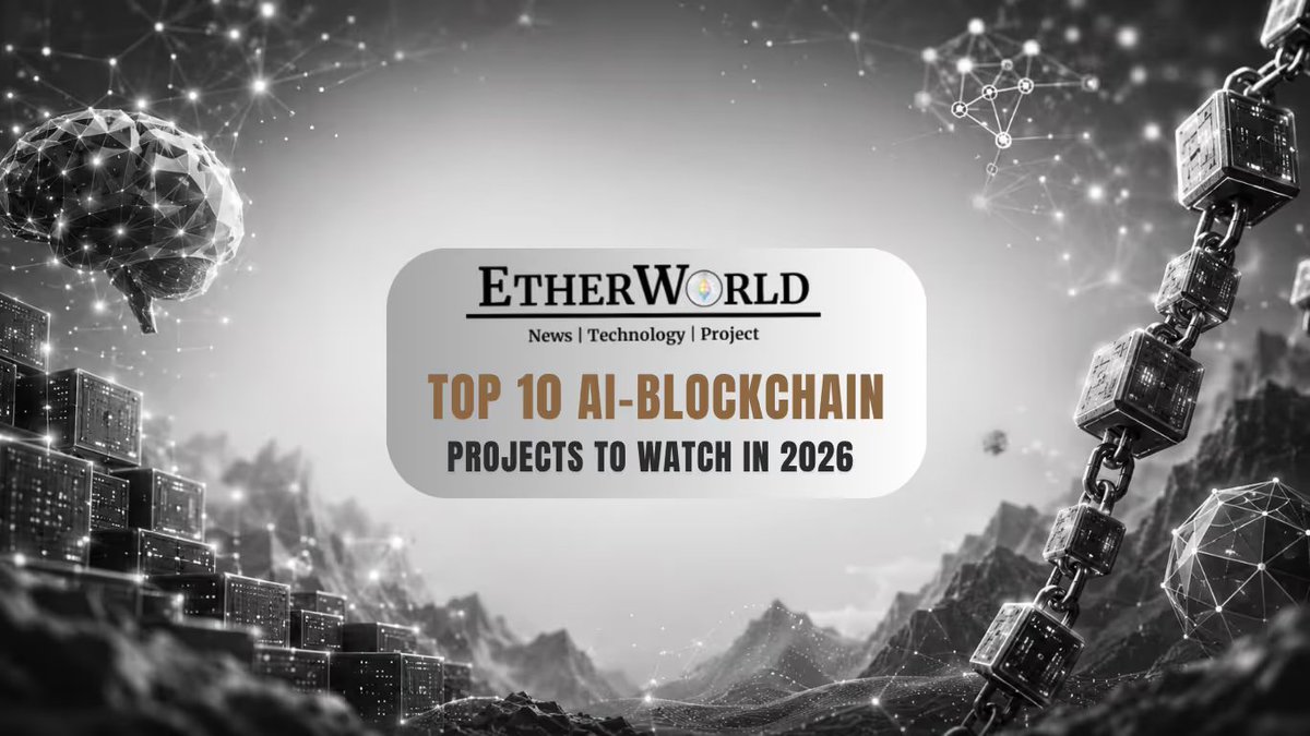 ether_world's tweet photo. Discover the top 10 AI-blockchain projects shaping 2026, from decentralized AI networks and agent economies to compute marketplaces, data infrastructure, & programmable IP.
#AIBlockchain #DecentralizedAI #CryptoAI #Web3AI #DeAI #OnChainAI #DePIN #AIAgents #AICrypto #TopCryptoProjects #AIProjects2026 #BlockchainTrends