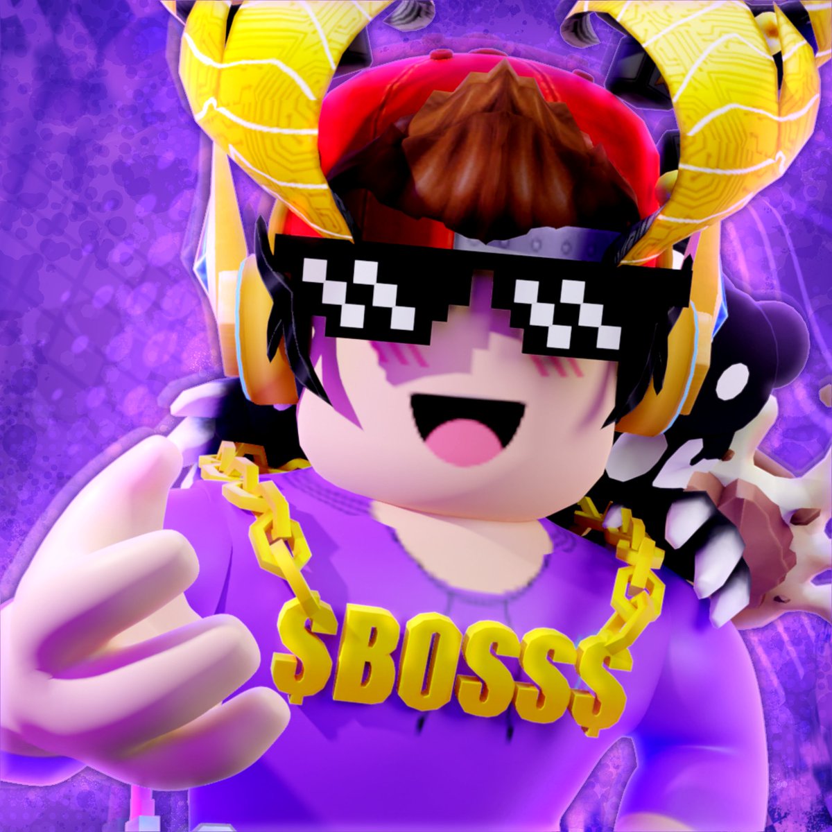 Blue_Studioss's tweet photo. 💜 | Commission 4 @ComboTheGamer 
speedpaint coming soon on my youtube! 🎉

📨 Total Cost: 400 Robux (pfp &amp; banner) | DM me or @amberr027 to order!
Like &amp; Repost ❤️♻️ would mean a lot! :D
#ROBLOX #RobloxGFX #GFX #art #Banner #PFP https://t.co/8Aa9kB2YYo