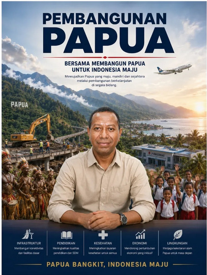 HamesBono's tweet photo. Pemerintah Hadir ,
Papua Sejahtera ,
Dukung Pembangunan Papua ,
Papua NKRI ,
Pemerintah Sigap untuk Papua https://t.co/TlUQG3kTwr