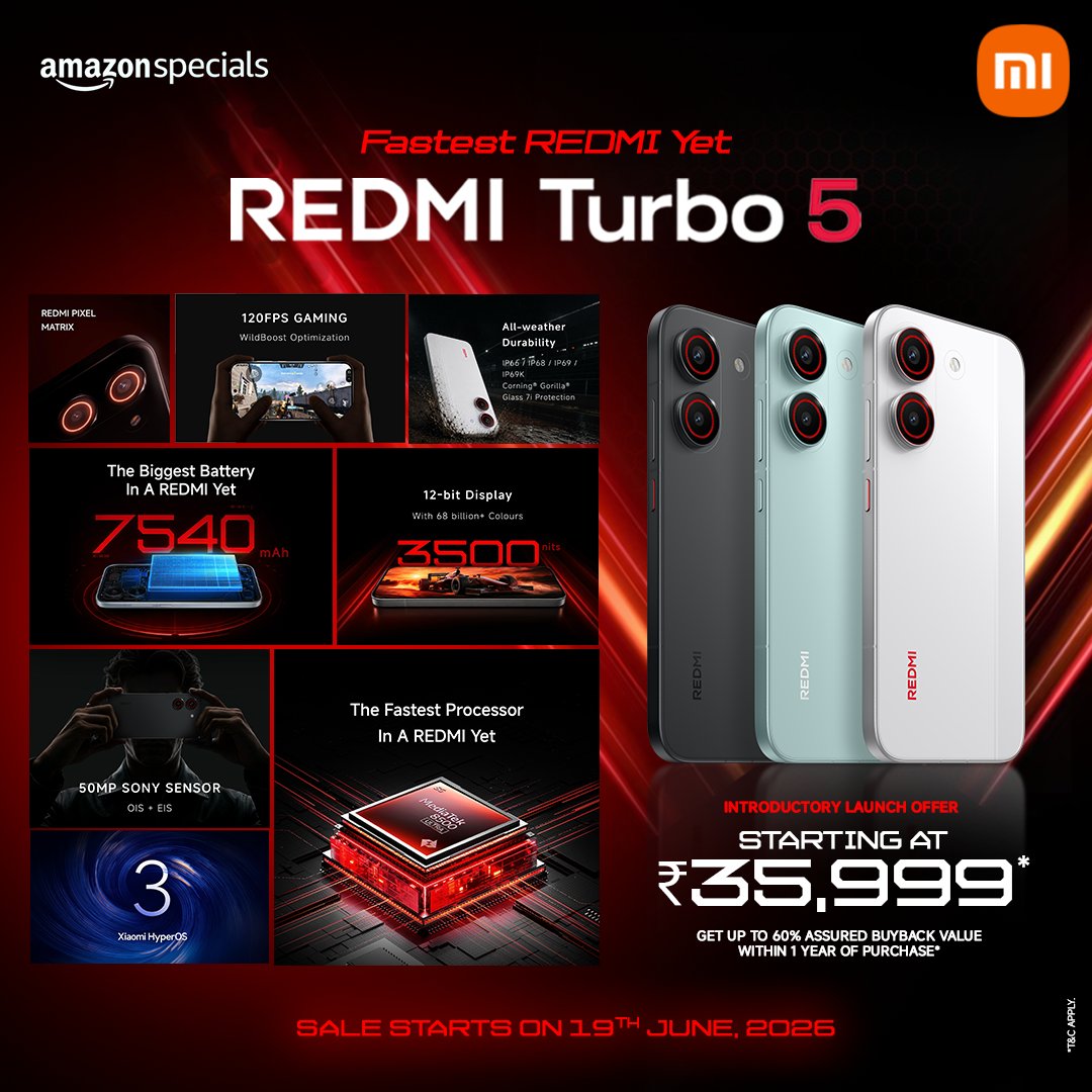alvintse's tweet photo. The global debut of #REDMITurbo5 is here!

Flagship performance, 7540mAh battery, 120FPS gaming, turbo durability — all at honest Redmi pricing.

In an industry winter where many are forced to raise prices, @Xiaomi is here to disrupt with stronger value, faster turnover, and products users truly want.

#FastestREDMIYet