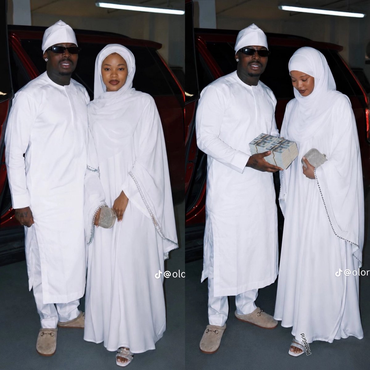 Beautiful_Ng's tweet photo. Asake has unveiled his gorgeous and beautiful wife, both dressed in matching white outfits. Now some people will say it’s AI. 🫩😊🤣🤣 https://t.co/2oLNmtanAk