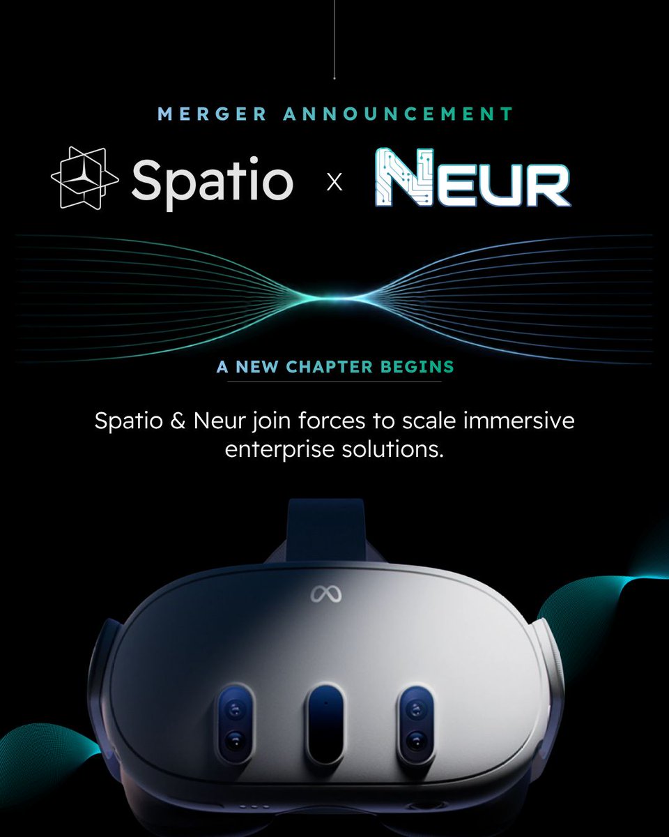 spatio_xr's tweet photo. Spatio enters its next growth phase.
We are bringing Neur into the Spatio journey to strengthen enterprise XR capabilities for safety, operations, and workforce readiness.
#Spatio #Neur #EnterpriseXR https://t.co/DMUQKrcgHH
