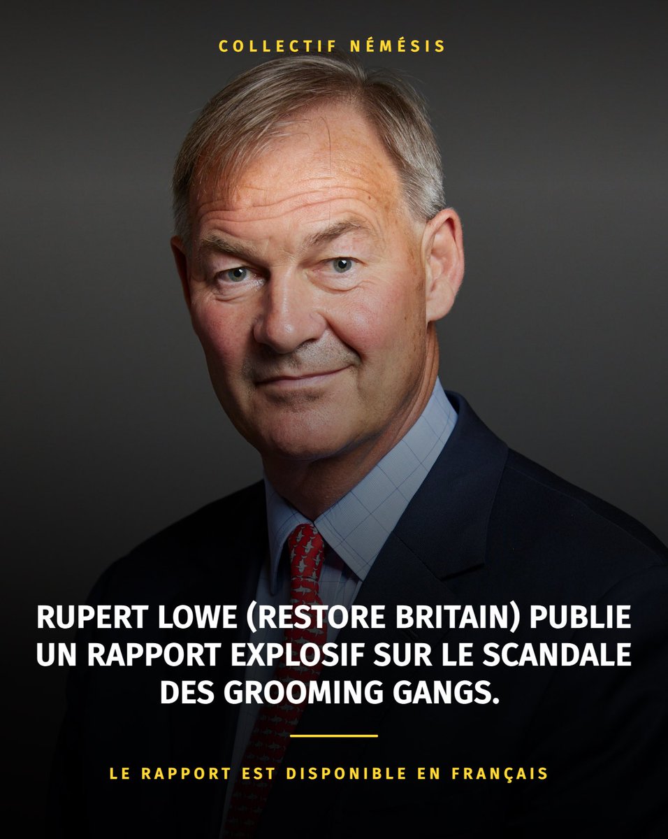 Coll_Nemesis's tweet photo. 🚨Scandale des grooming gangs.

Un rapport explosif, disponible en français, détaille le calvaire des centaines de milliers de jeunes filles britanniques, torturées et violées par des gangs de pakistanais.

 Parmi les nombreux témoignages, certains sont insoutenables :
« Il a baissé son pantalon, m'a pénétrée et a eu des relations sexuelles avec moi. Il s'est ensuite arrêté avant d'éjaculer. Il a pris la bouteille de Jack Daniels [...] et l'a enfoncée à l'intérieur de moi. Il a cassé la bouteille pendant qu'elle était là. J'avais environ 12 ans, presque 13 ans. »
« J'étais maintenue par les hommes pendant qu'ils me violaient chacun leur tour par voie orale et vaginale [...] »
« J'ai été violée par probablement 600 ou 700 hommes différents. »
« Ils ont écrasé une cigarette sur le visage du bébé. » (sur un bébé né d'un viol)

https://t.co/iIdGGrOSs8
