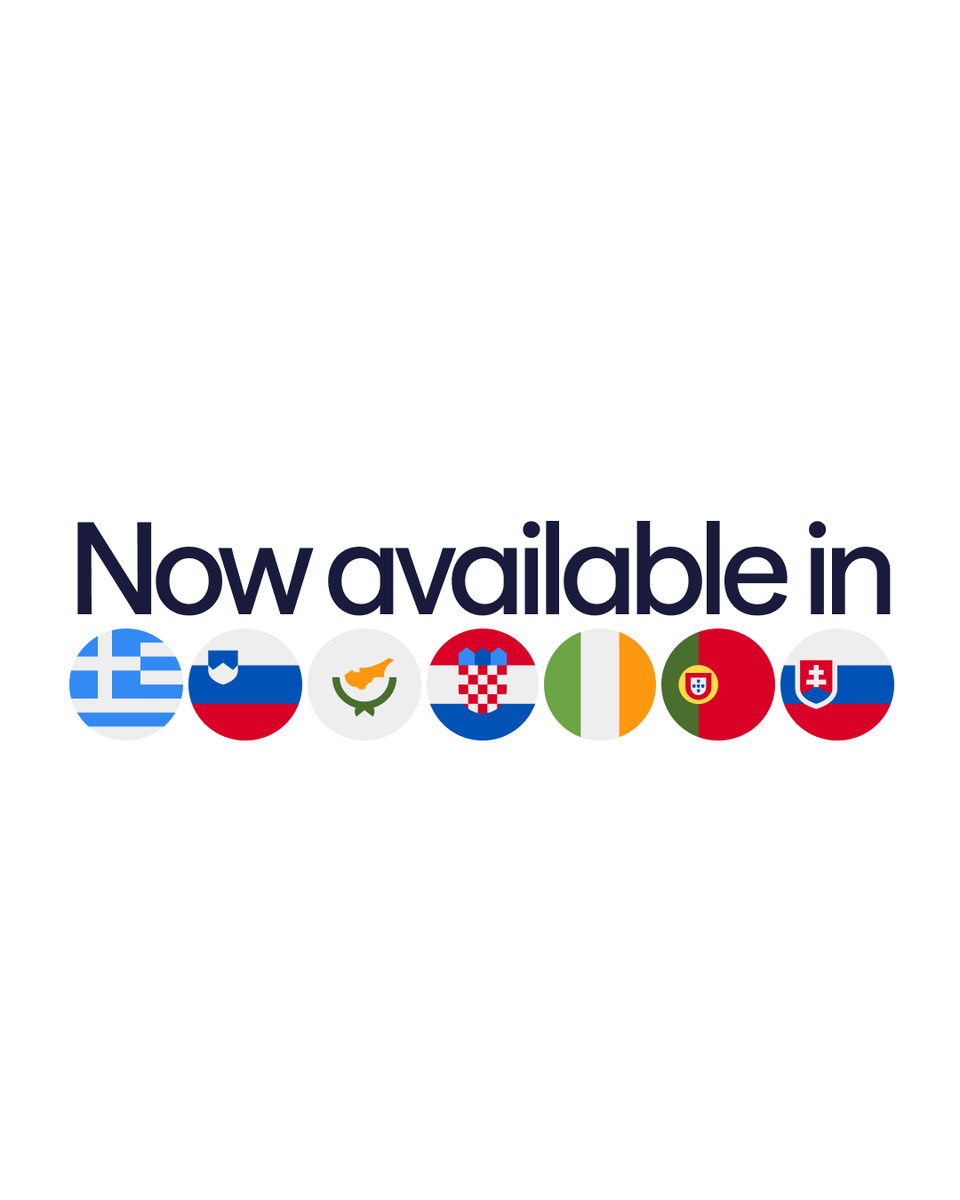go_lightyear's tweet photo. High interest, easy access Savings is now live in more of Europe 🇪🇺 Investing involves risk

Powered by J.P. Morgan Asset Management, you can earn 2.03% APY on your euros. Tracking the European Central Bank’s rate trends, your money starts earning interest from day one and stays accessible whenever you need it. 

Available today in 🇭🇷 Croatia, ��🇾 Cyprus, 🇬🇷 Greece, 🇮🇪 Ireland, 🇵🇹 Portugal, 🇸🇰 Slovakia and 🇸🇮 Slovenia. 

Read more here: https://t.co/wmKo20CRRP 

Savings is an investment product, earning variable interest. Shown above as of June 17th and net of fees.