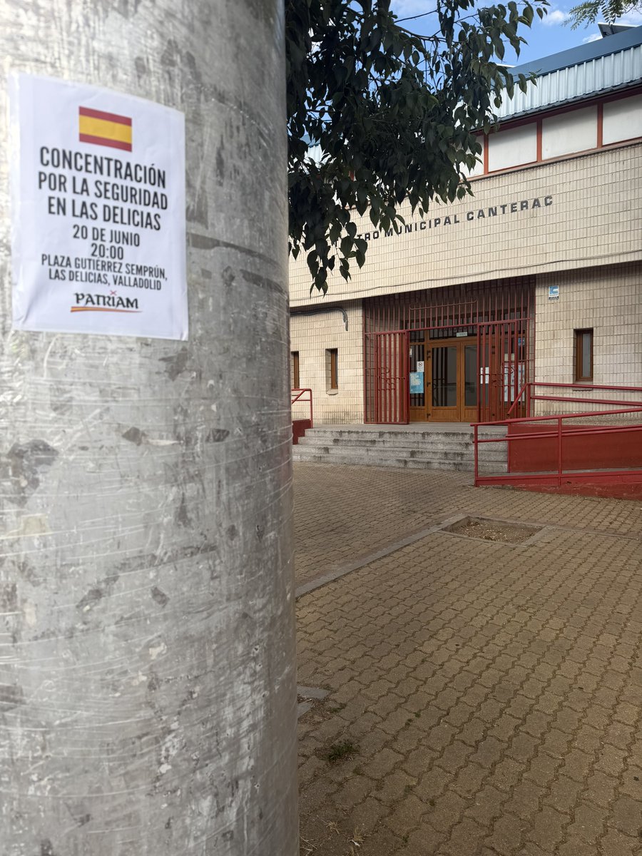 movpatriam's tweet photo. Ya queda menos… recuperemos Las Delicias

¡¡CONCENTRACIÓN!!

POR LA SEGURIDAD DE LAS DELICIAS

🗓️ Sábado 20 de junio

⏰ 20:00h

📍 Plaza Gutiérrez Semprún, Las Delicias, Valladolid https://t.co/Paq8e7AF9f