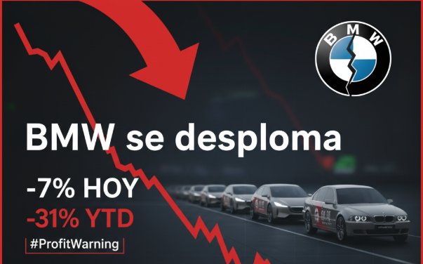 JGalanR4's tweet photo. BMW se desploma -7% hoy y -31% YTD tras #ProfitWarning. #Renta4EuropaAcciones NO tiene autos: sector con márgenes bajos, sin ventajas competitivas, poca predictibilidad y gran amenaza de #EVChinos. https://t.co/tv2MTX1PSA