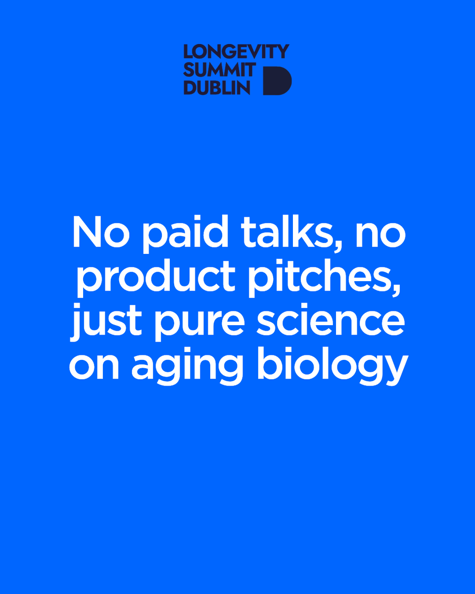 LongevityDublin's tweet photo. The Longevity Summit Dublin keeps the stage free from paid talks and product noise, so you get only serious, science-first discussions. Join experts on aging biology without distractions.

Secure your ticket and see the programme in detail.
https://t.co/Q1ReKr25Xw https://t.co/H1RR7pKm1L