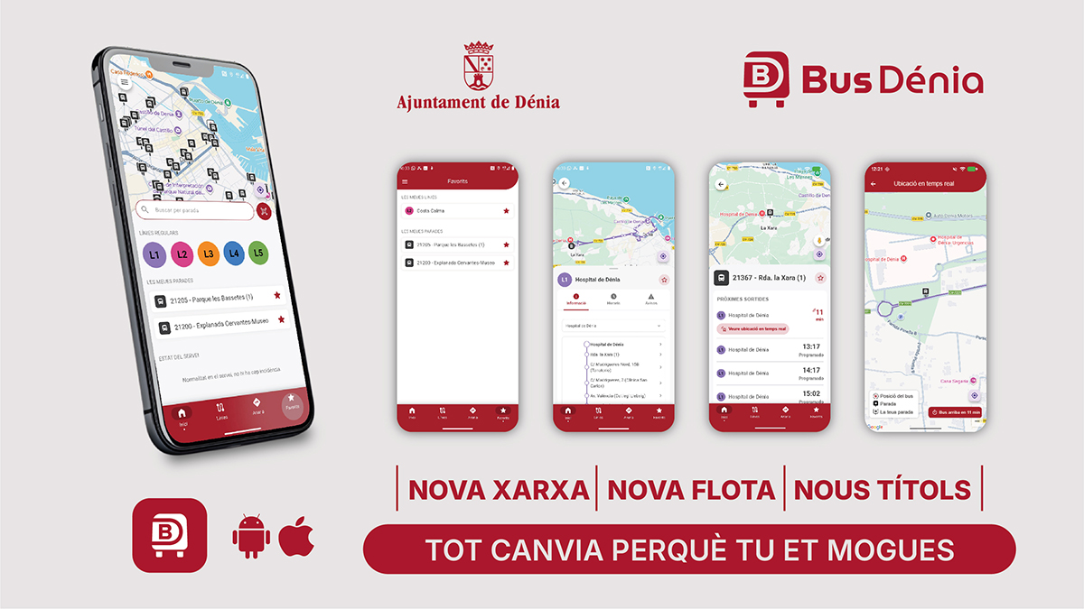 BusDenia's tweet photo. 📱 Descobrix l’app de BusDénia!

Tot el que necessites per moure’t per la ciutat, al teu mòbil: línies, horaris, planificador de rutes i molt més.

Disponible en Android i iOS
👉 Android: https://t.co/HggsC7gjSN
👉 iOS: https://t.co/VxgqPz98S3 https://t.co/A5R6bmI5qY