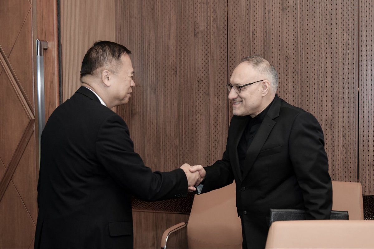 MFAThai's tweet photo. VFM Vijavat, representing DPM/FM, met with H.E. Mr. Nassereddin Heidari, Amb. of Iran, reiterating Thailand’s request for facilitating the return of the remains of the deceased crew members from the Mayuree Naree vessel at the earliest opportunity. They also discussed the situation in the Middle East and facilitation of the passage of Thai-related commercial vessels through the Strait of Hormuz once the situation returns to normal. (16 Jun 2026)
