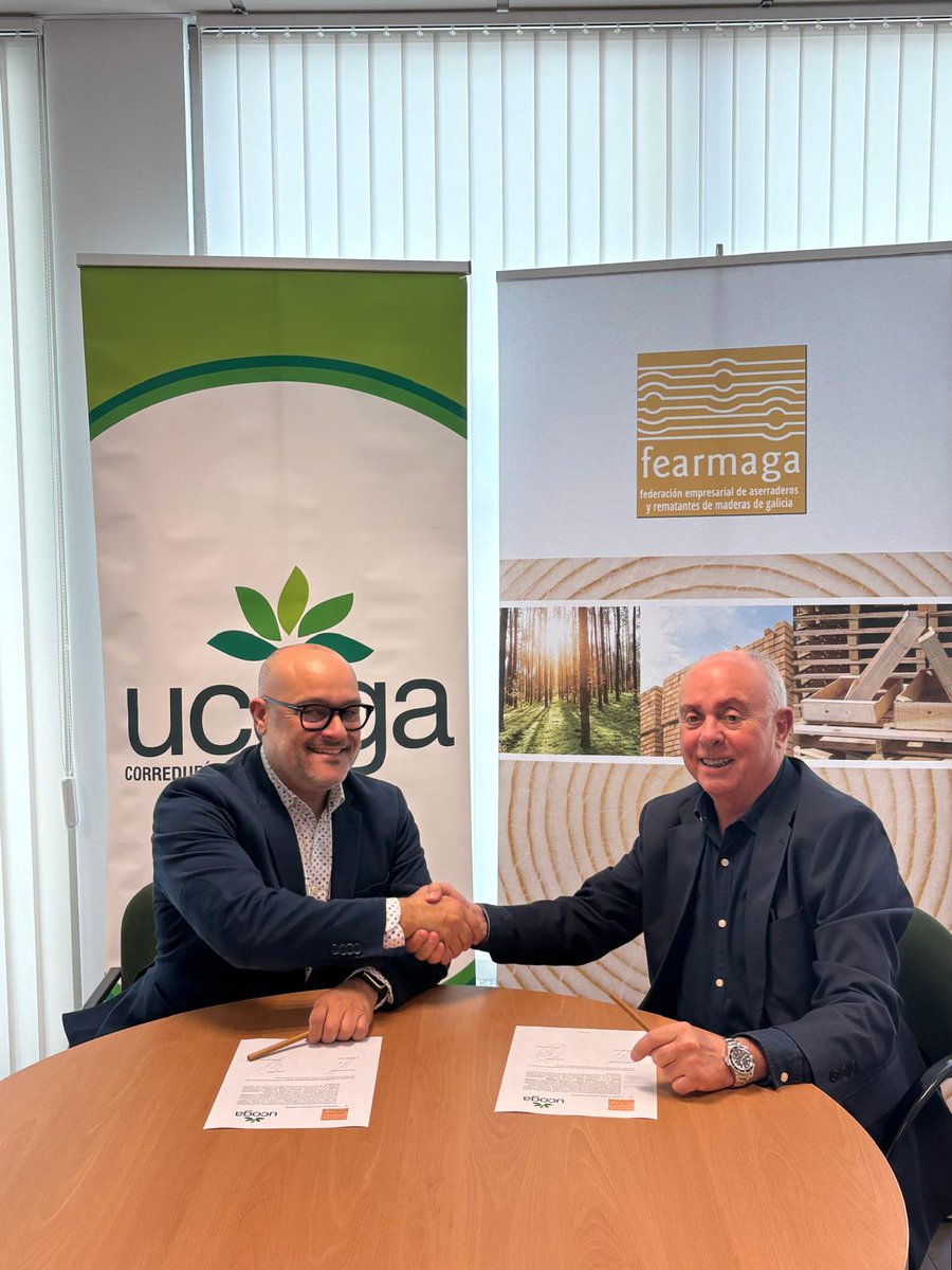 fearmaga's tweet photo. 🤝 #Fearmaga firma un #acuerdo de #colaboración con @UCOGA_seguros.
Las empresas asociadas podrán acceder a condiciones especiales en servicios de asesoramiento, gestión de pólizas y asistencia en caso de siniestro ✔️.

#FEARMAGA #SectorForestal #Seguros #Galicia https://t.co/1asLrsCfLJ