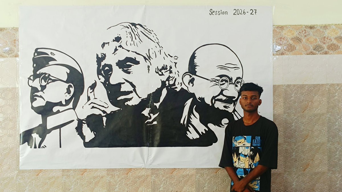 PunietYadav's tweet photo. Not just art, but a tribute to the spirit of India. 🧡🤍💚
By #artistpuneetyadav
#apjabdulkalam #mahatmagandhi #netaji #SubhashChandraBose #bapuji #trending #viral #mostpopular #artㅤㅤㅤㅤ #painting #artwork #stencilart https://t.co/iGehTNa3h5