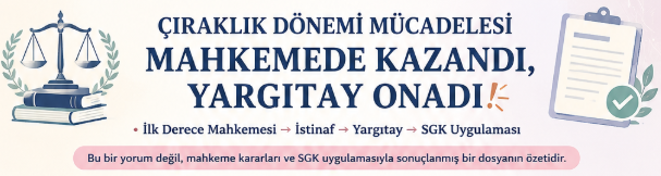 bdemircioglu's tweet photo. Yargı Çırak ve Stajyerlerin Yolunu Açtı:
Sır Gibi Saklanan Kombine  Kararı Gün Işığına Çıkartıp  Bilginize Sunmuş Oluyorum.

Bu dava yalnızca bir kişinin sigortalılık başlangıcıyla ilgili değil. 18 yaşından önceki çıraklık döneminde yapılan üretime yönelik çalışmalarının tamamını tam  sigortalılık açısından değerlendirilmesine karar vermiştir.

"Bu bir yorum değil, İlk Derece Mahkemesi, İstinaf, Yargıtay ve sonrasında SGK uygulamasından geçmiş bir dava dosyasının özetidir."
🧵👇