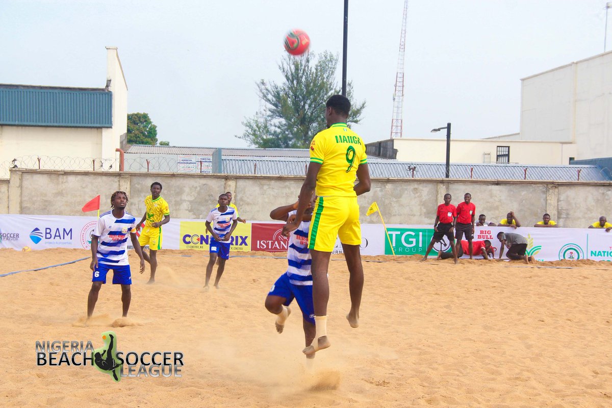 NgrBeachSoccer's tweet photo. Pictures from Matchday two of 2026 Nigeria Beach Soccer League (NBSL) Round two in Kaduna State 

#NBSL #NBSLS6 #NBSL26 #Beachsoccer https://t.co/CL1gpR10qW