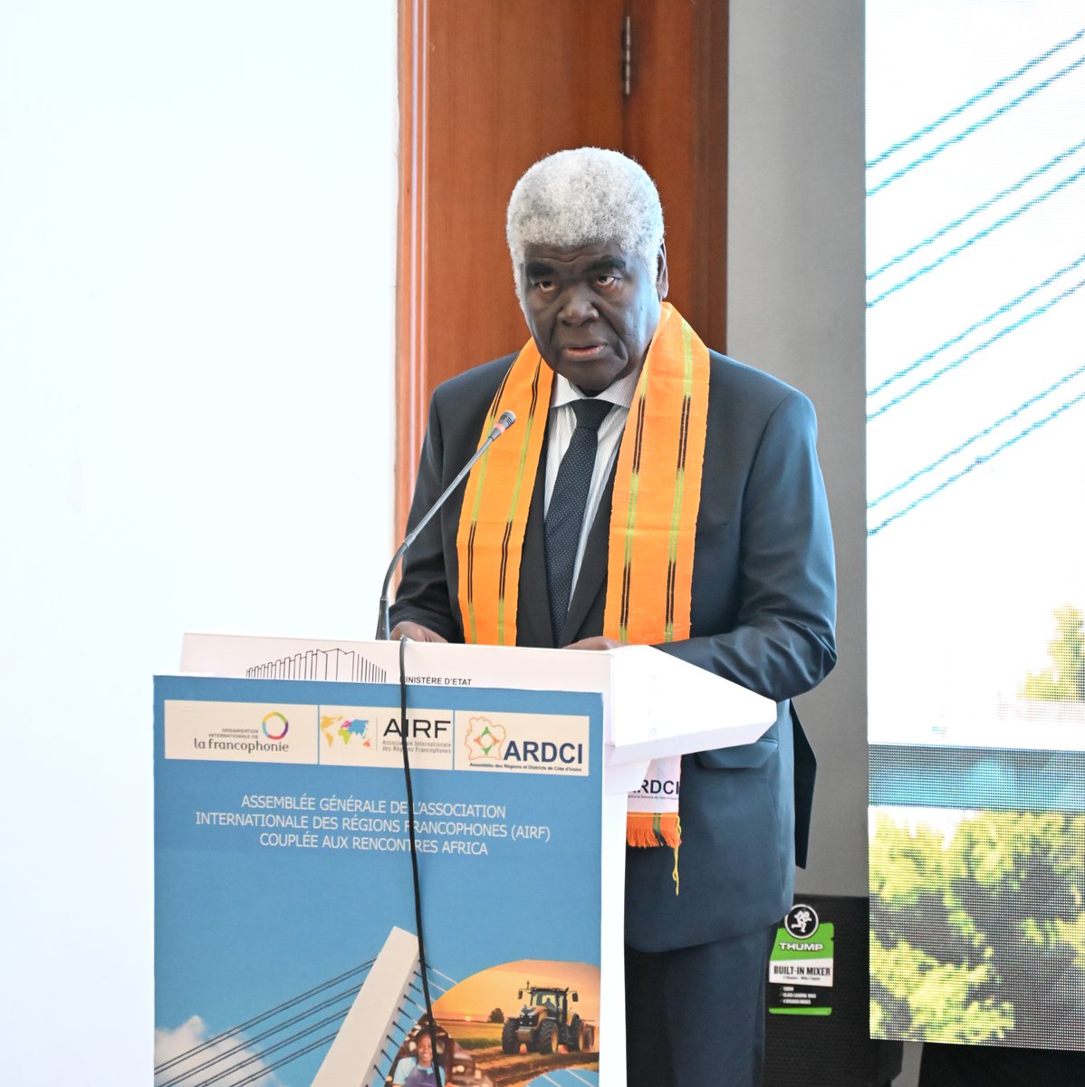 UnfpaCI's tweet photo. M. @kabore8saidou, Représentant de l'UNFPA, a pris part à l'ouverture de l'AG de l'AIRF &amp; aux Rencontres Économiques Francophones. Un des temps forts de la journée a été l’organisation d’un panel autour du thème : « La Francophonie, espace de stabilité et de croissance ? ». https://t.co/BrhZEXE2dp