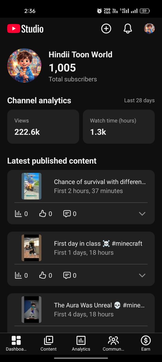 BestKaran31899's tweet photo. @TeamYouTube what is the reason no view 😔 https://t.co/hpWQdSVR3l